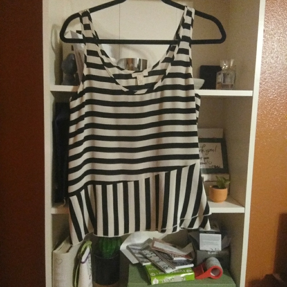 J. CREW  striped tank blouse